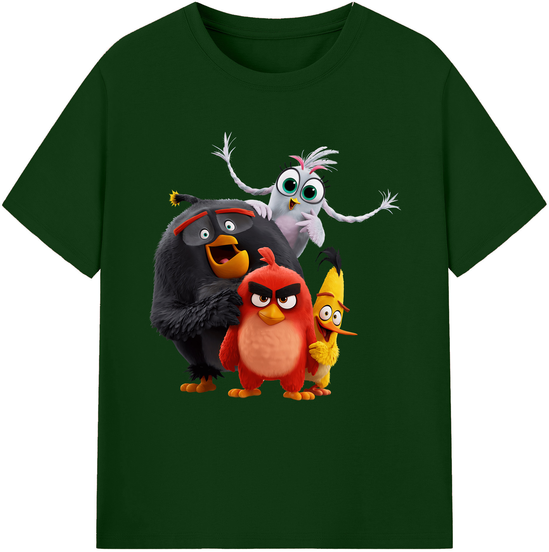 （画像用） Angry Birds アングリーバード 綿100％半袖Tシャツ（フロントプリント）